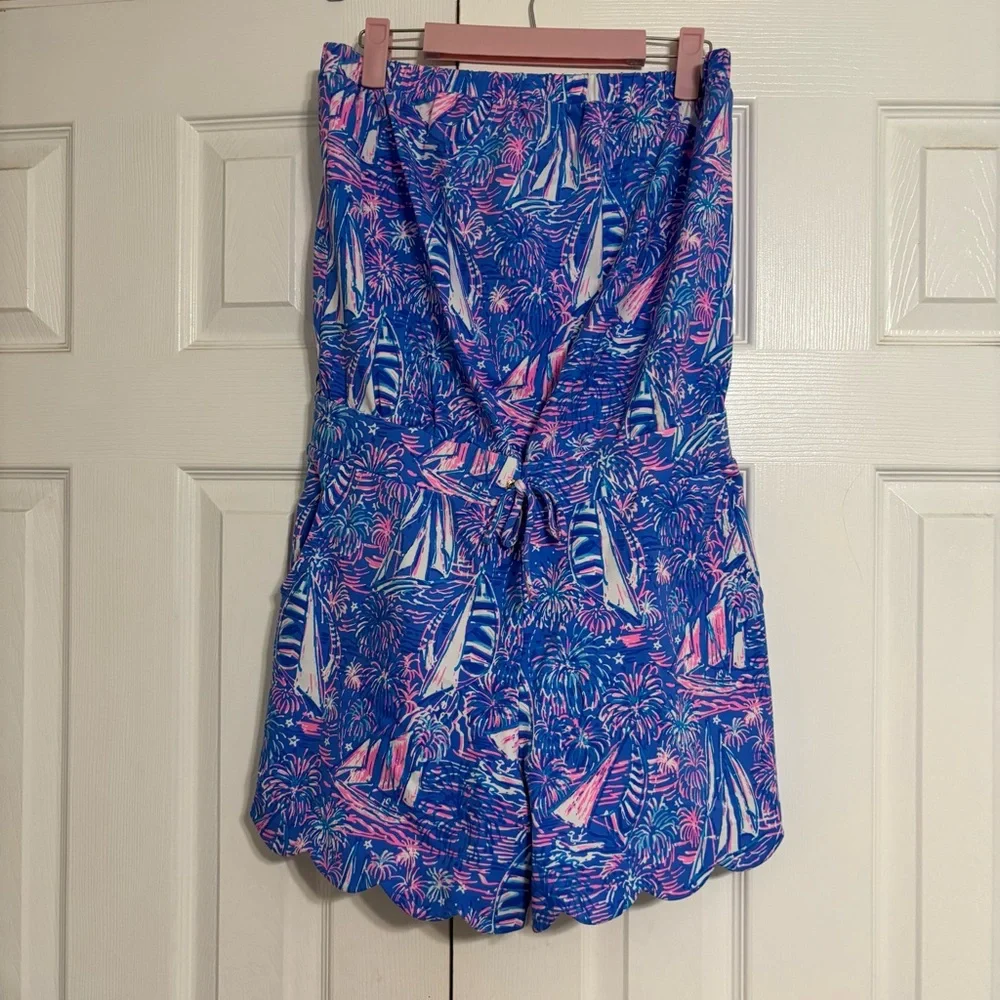 Lilly Pulitzer Strapless Floral Romper - Picture 2 of 7